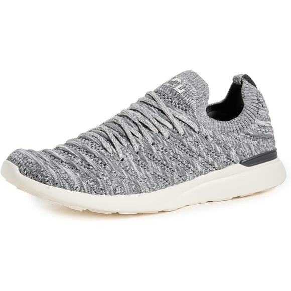 APL Techloom Wave Shoes Smoke Ivory Melange Gray White Running Womens 10.5 - Picture 3 of 16